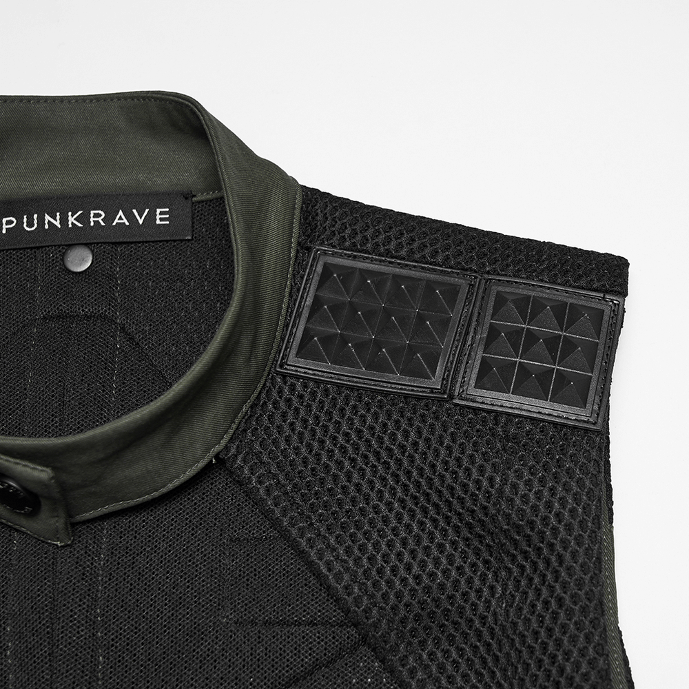 Cyberpunk Tactical Top with Mechanical Back Plate