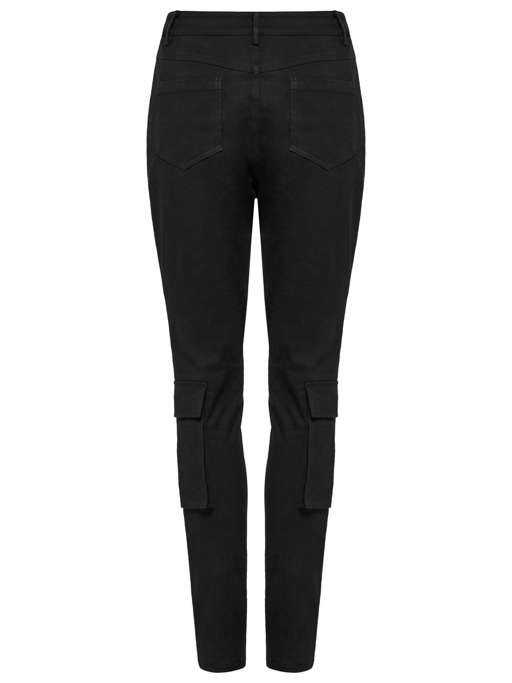 Cyberpunk Tight Trousers with Armor Patch and Drawstrings