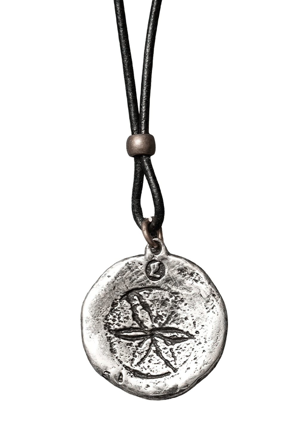 Daisy Wheel Pewter Amulet Gothic Protection Necklace