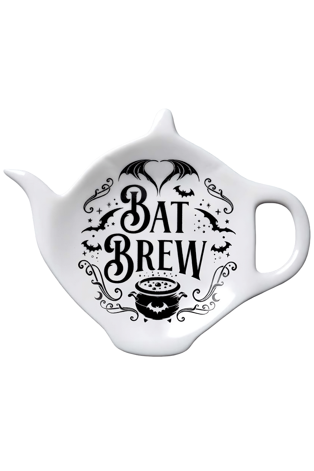 Dark Bat Brew Teapot Spoon Rest by Alchemy Gothic