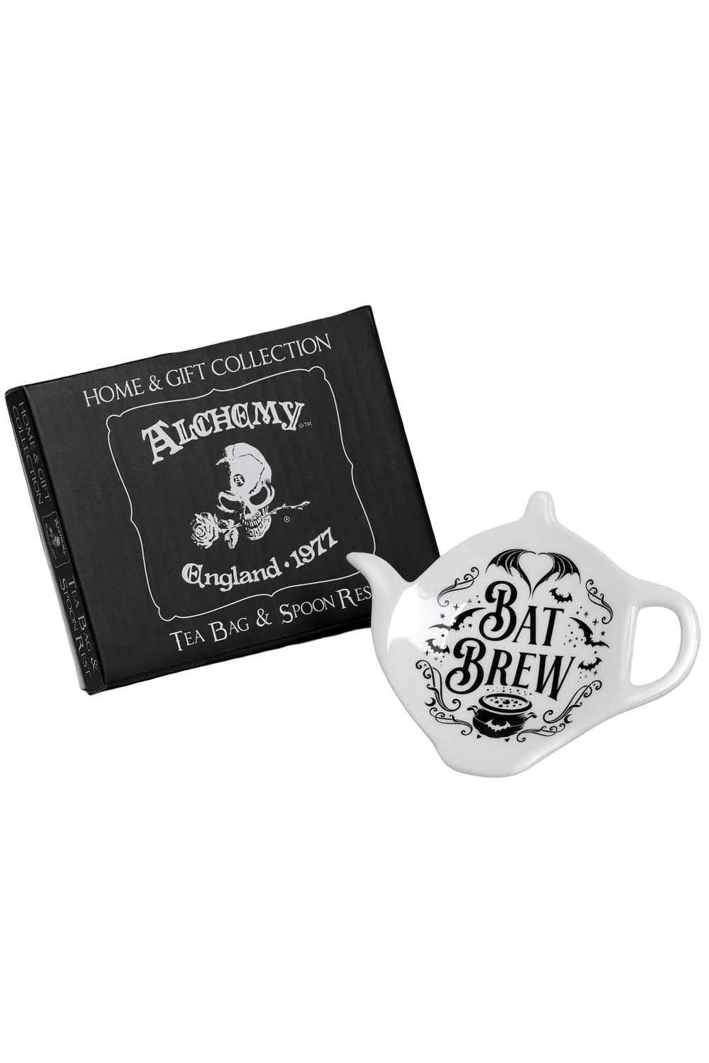 Dark Bat Brew Teapot Spoon Rest by Alchemy Gothic
