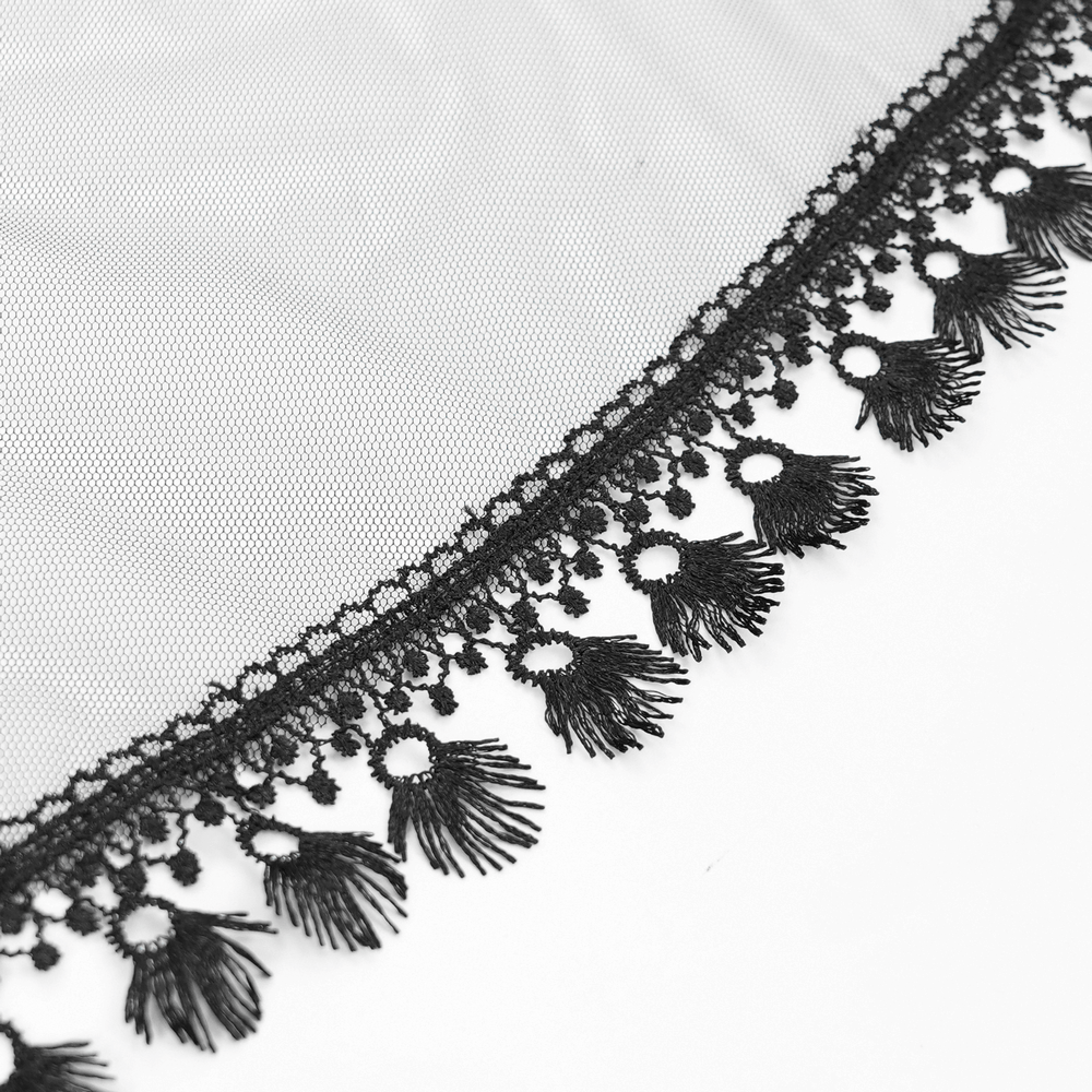 Dark Elegance Underbust Corset with Tulle and Lace