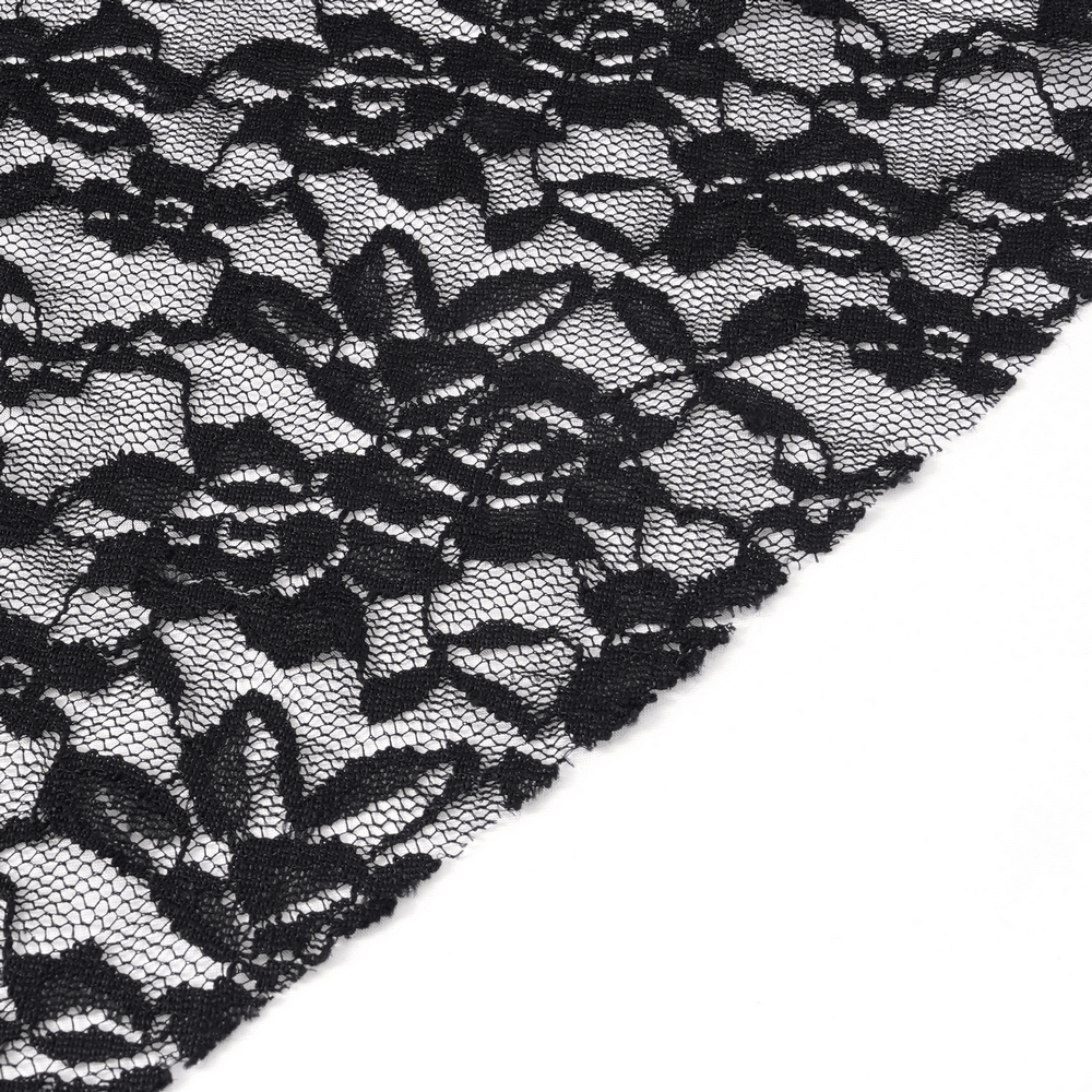 Dark Gothic Layered Dress with Lace and Corset Details