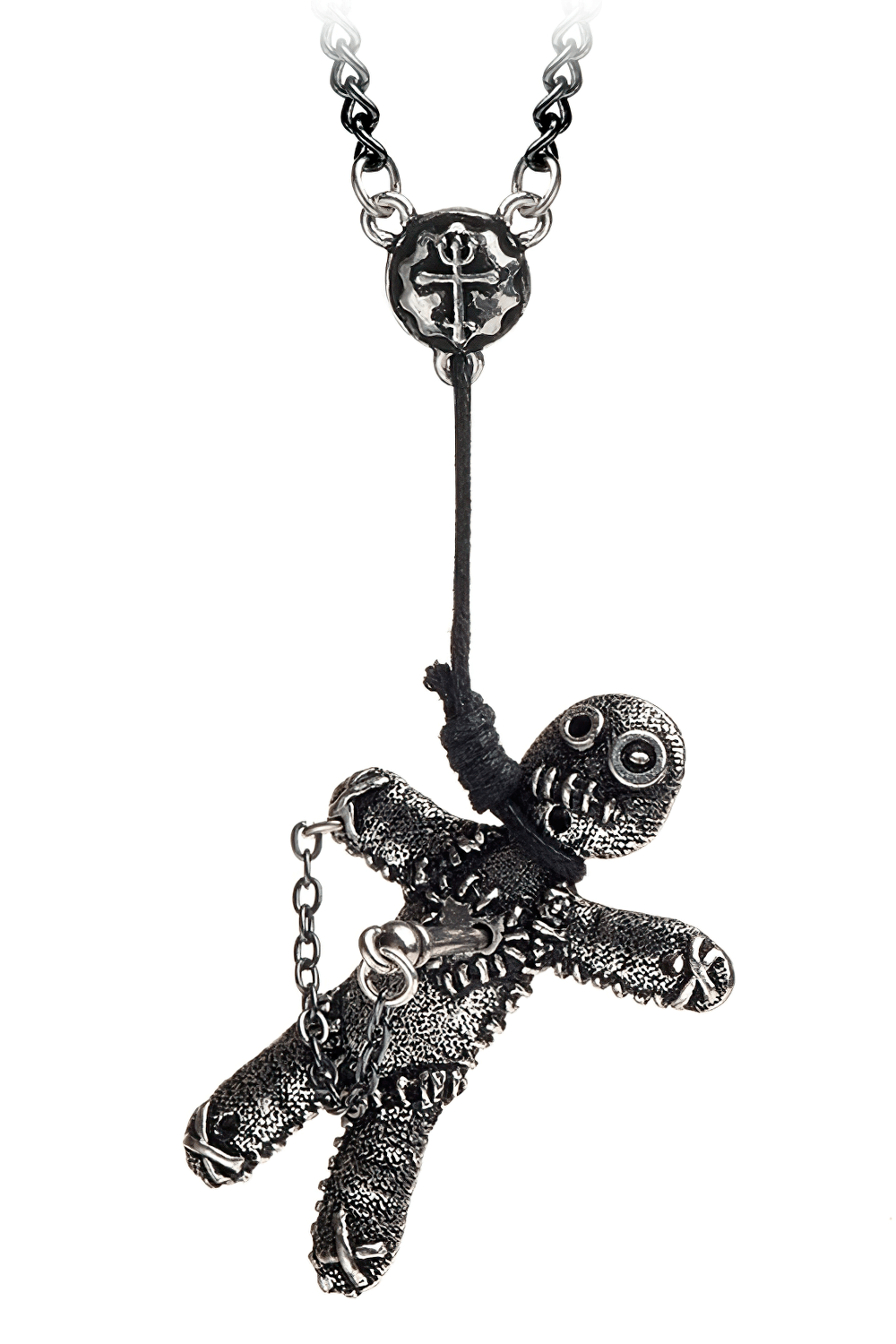 Dark Gothic Occult-Inspired Voodoo Doll Pendant