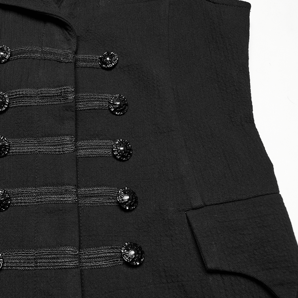 Dark Night Vampire Gentleman Vest with Bat Collar