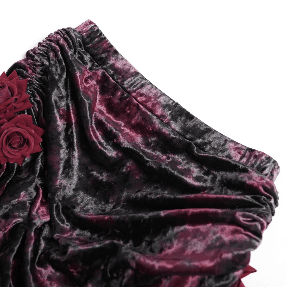 Dark Romantic Lace Maxi Skirt with Corset Waist and Ruffles