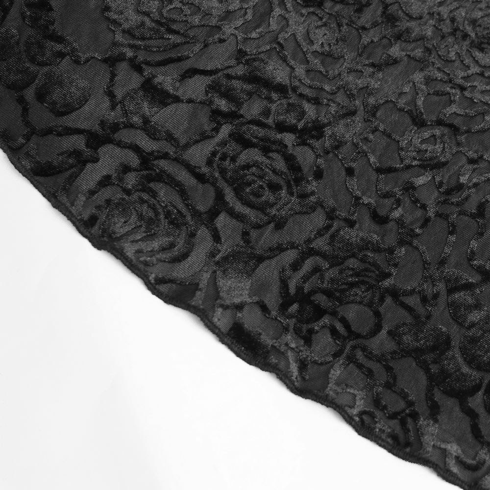 Dark Romantic Lace Maxi Skirt with Corset Waist and Ruffles