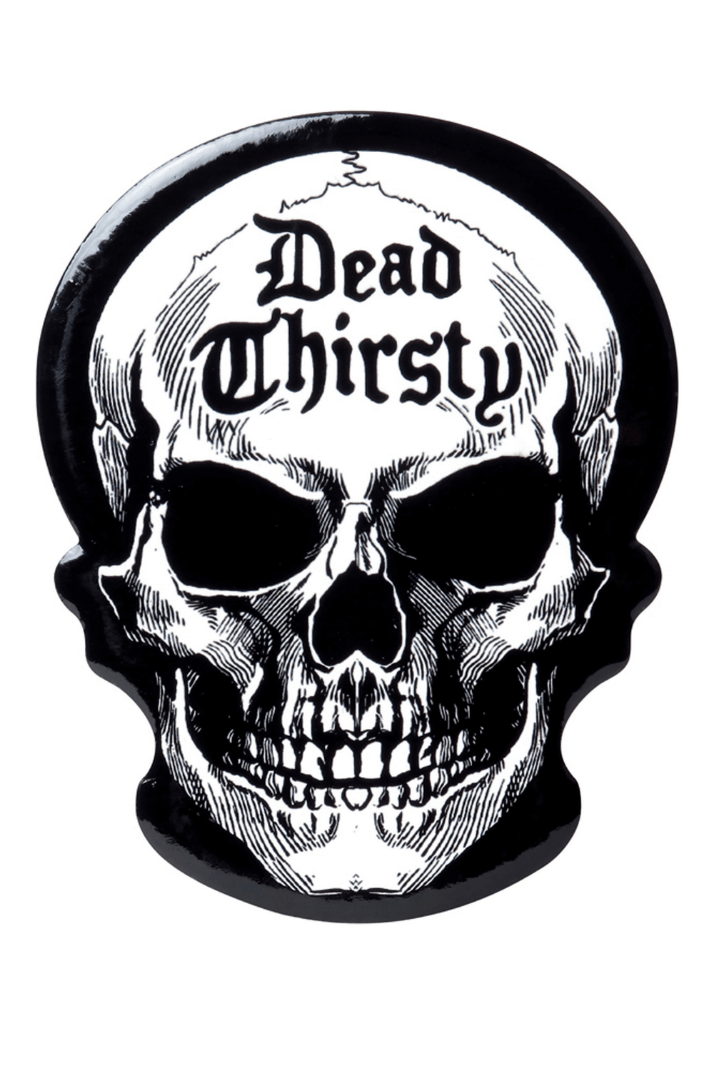 Dead Thirsty Skull Coaster with Gothic Design