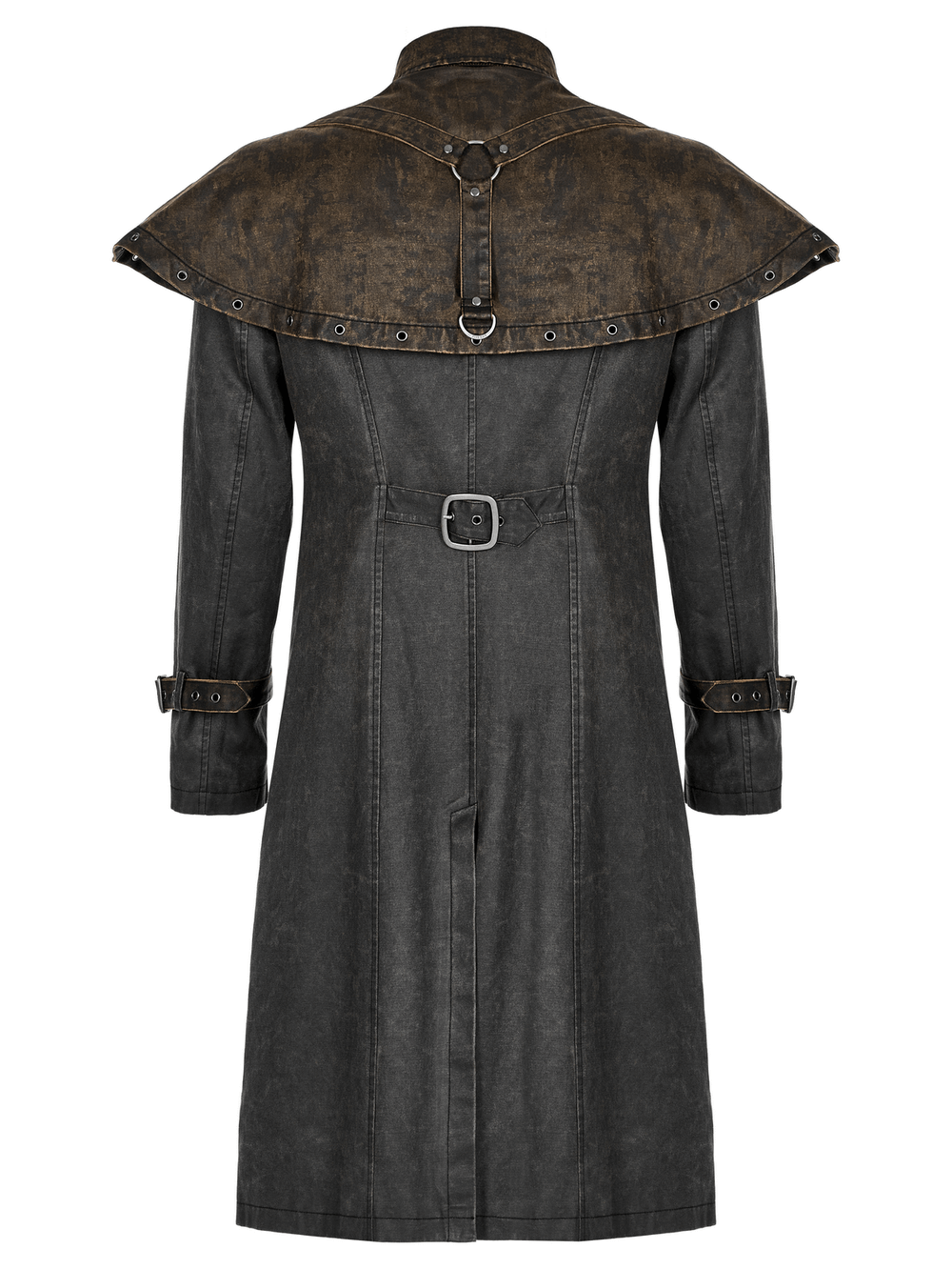 US SALE of Distressed Steampunk Tailcoat with Buckle Accents