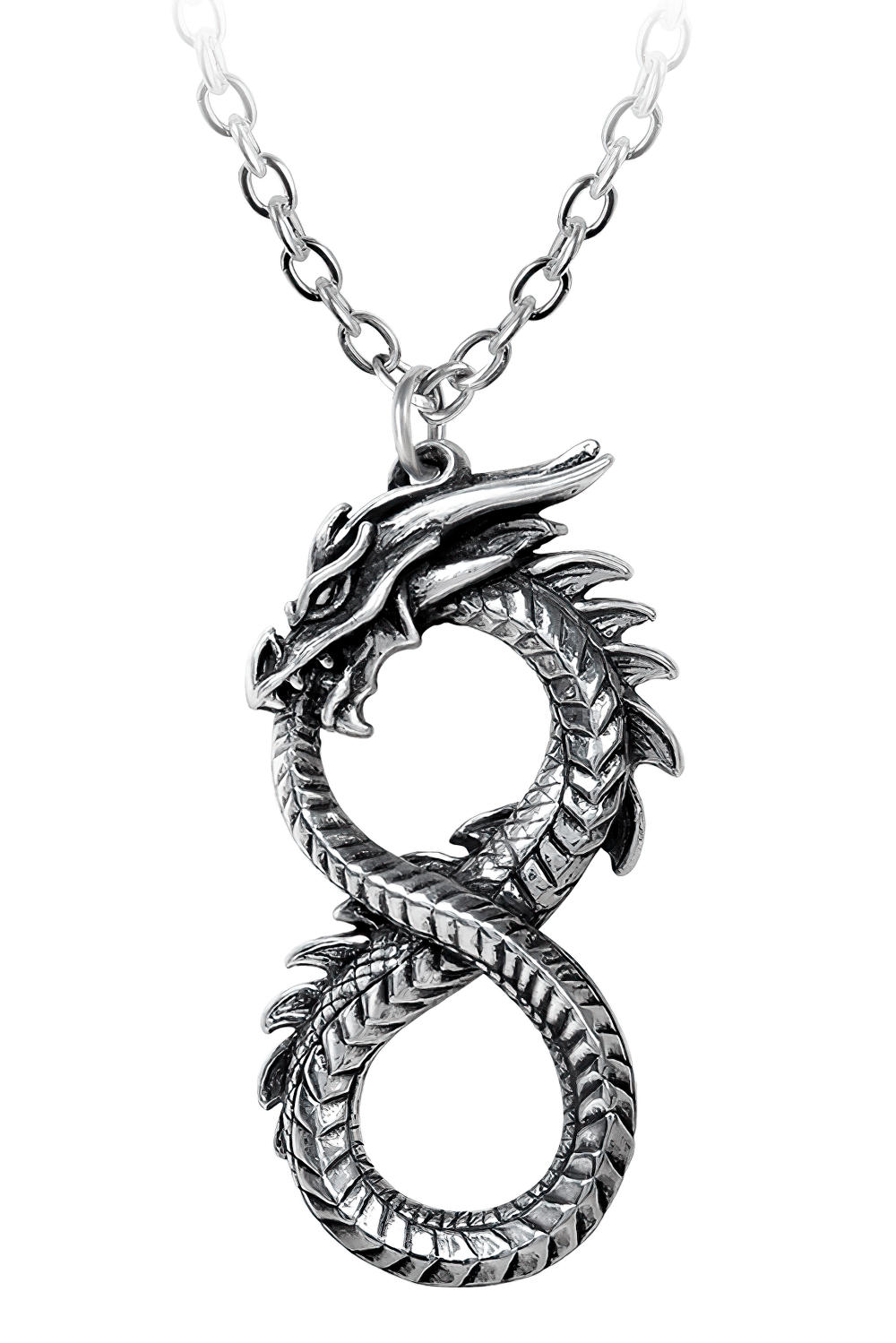 Dragon Infinity Pendant Necklace with Vintage Design