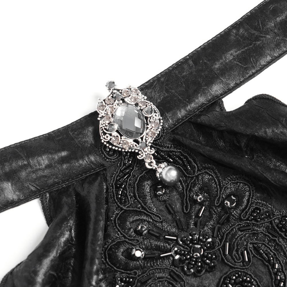 Elegant Alternative Jacquard Blouse with Bell Sleeves