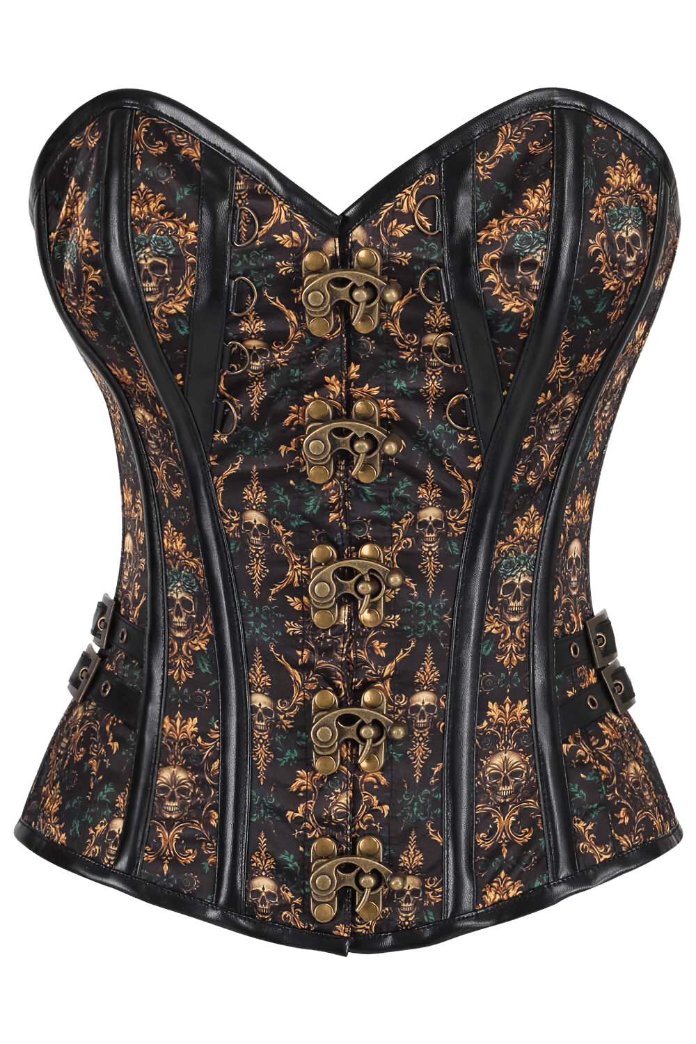 Elegant Baroque Skull Steampunk Overbust Corset