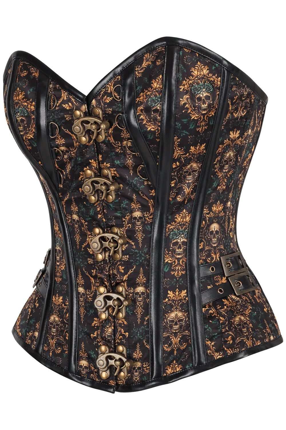 Elegant Baroque Skull Steampunk Overbust Corset