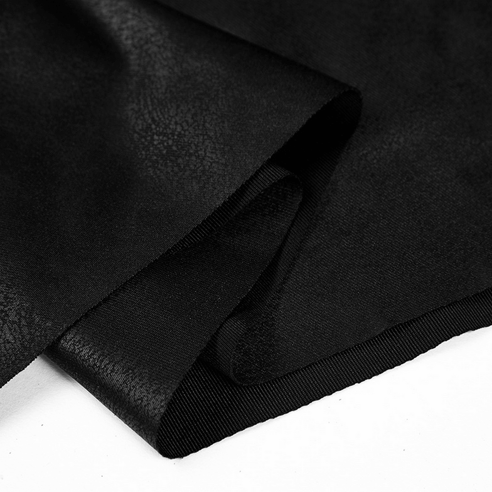 Elegant Black Gothic Mesh Lace High Slit Witch Dress