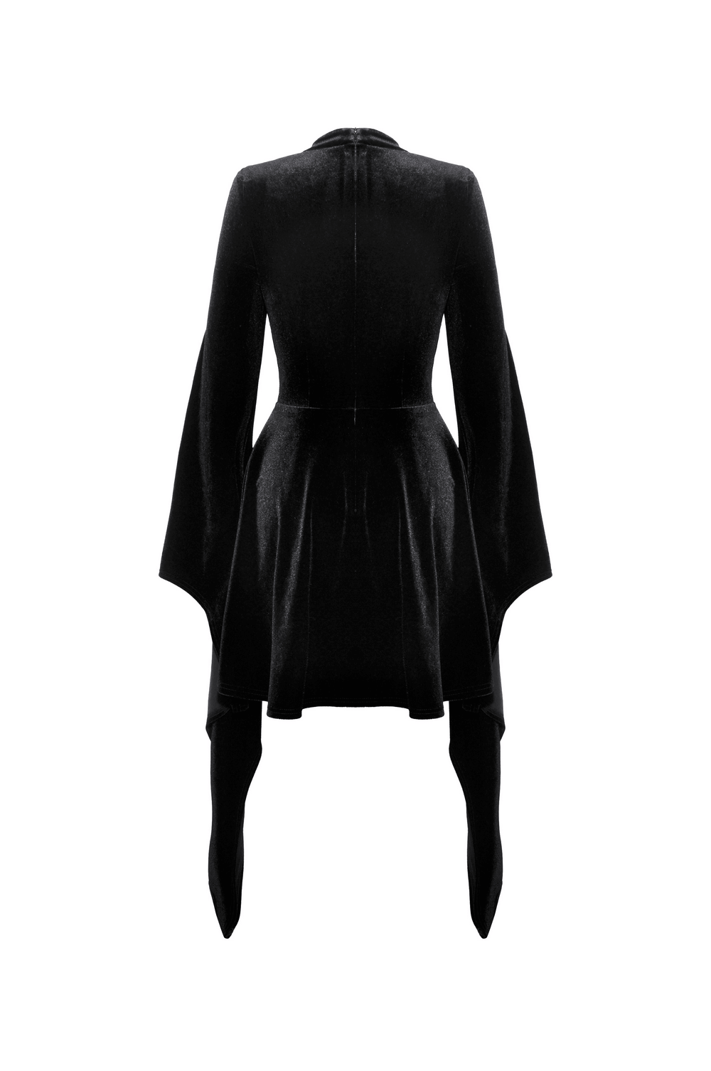 Elegant Black Velvet Lace-Up Gothic Dress for Women