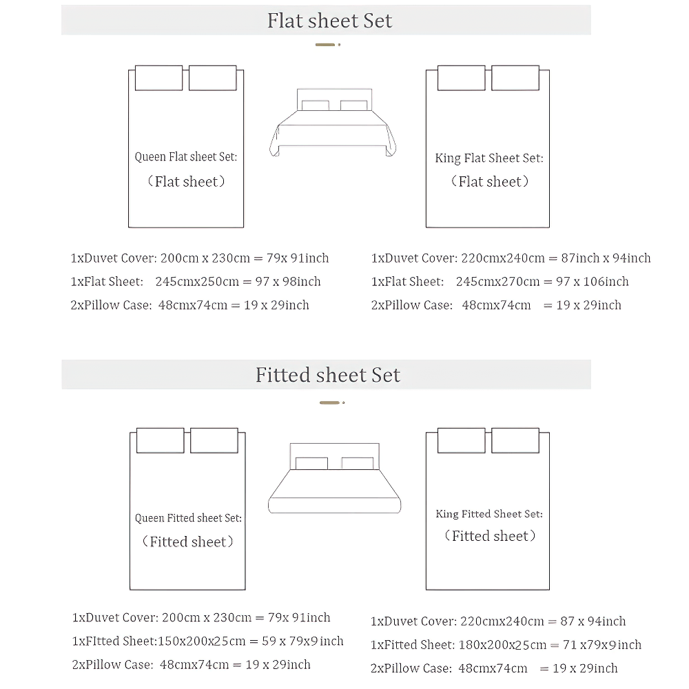 Elegant Egyptian Cotton Bedding Set with Marble Pattern