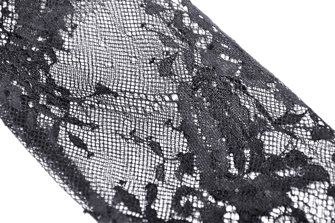 Elegant Gothic Lace Bustier Dress with Maxi Skirt
