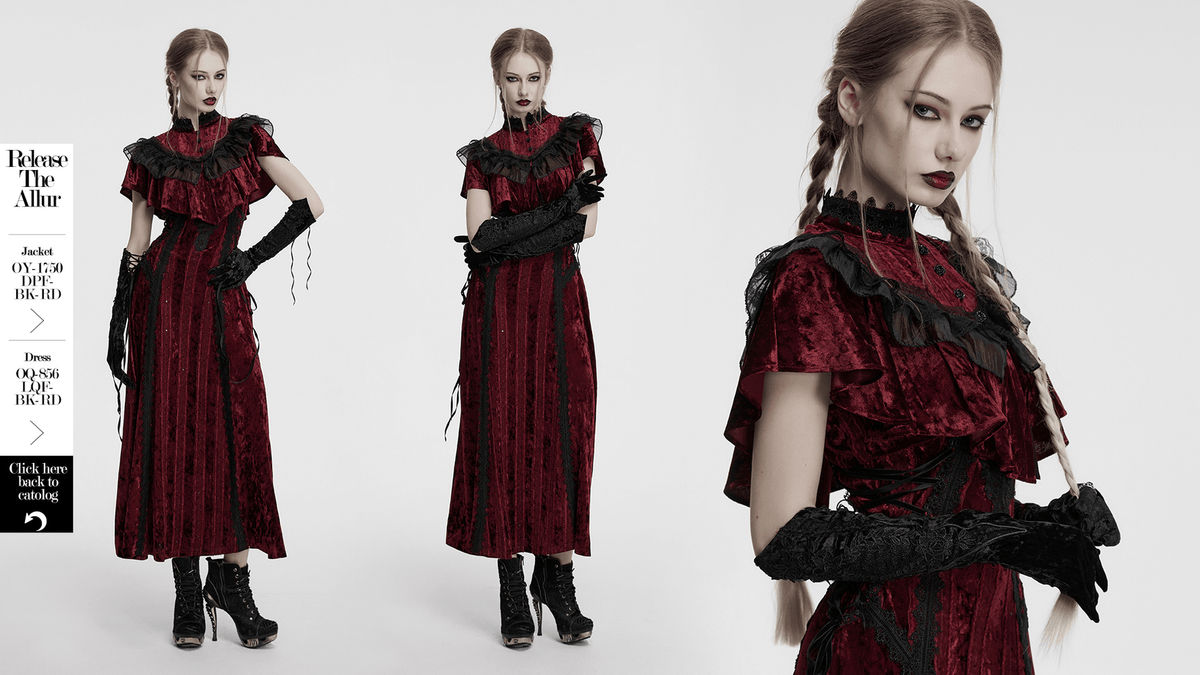 Elegant Velvet Embroidered Arm Gloves for Women