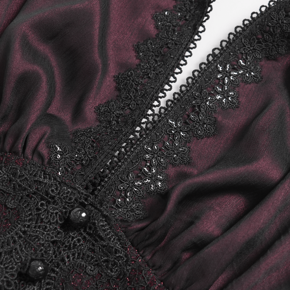 Elegant Victorian Lace Halter Corset Top with Ruffled Hem