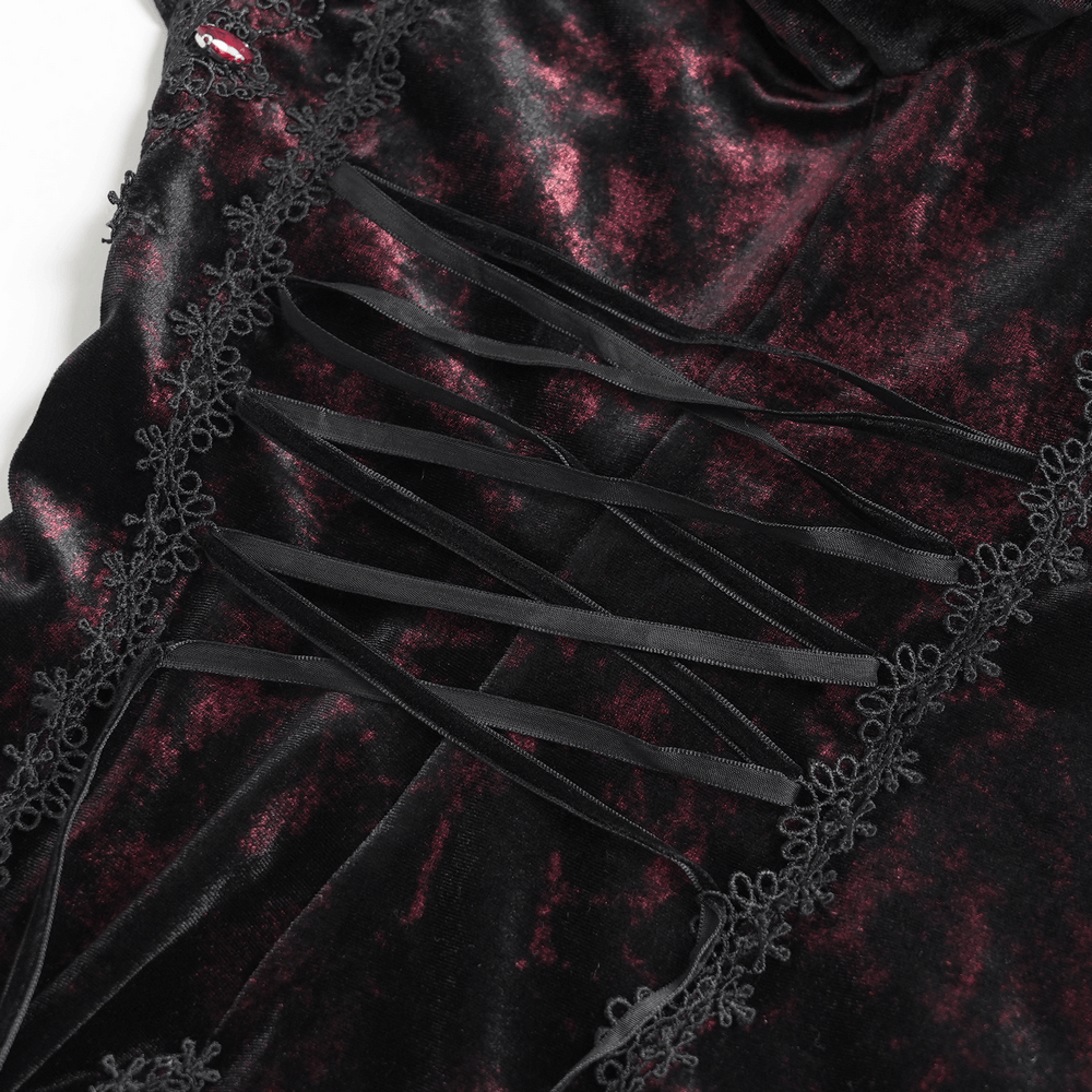 Exquisite Lace Maxi Dress with Corset Lacing and Side Slit