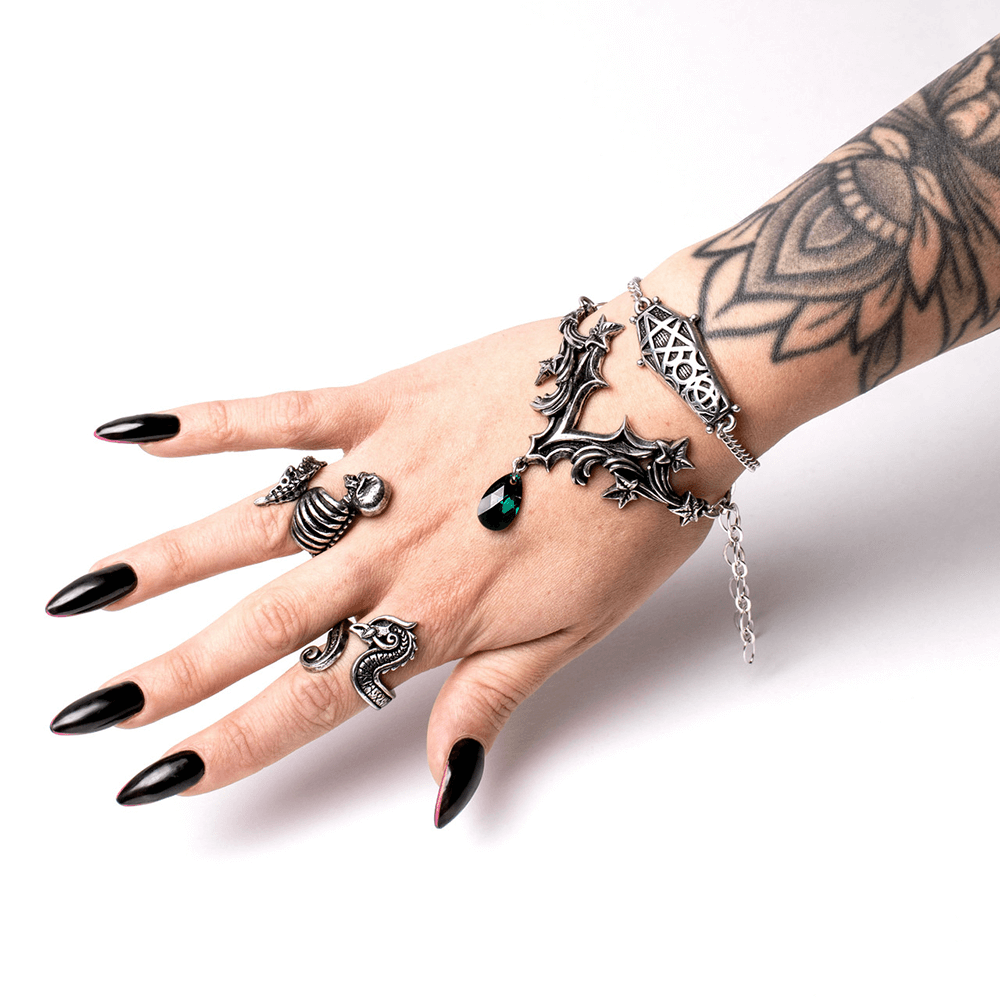 Fafnirok Viking Dragon Ring - Norse-Inspired Pewter Design