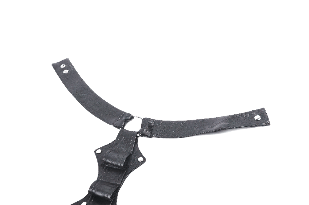 Faux Leather Gothic Neck Harness with Rivet Detail