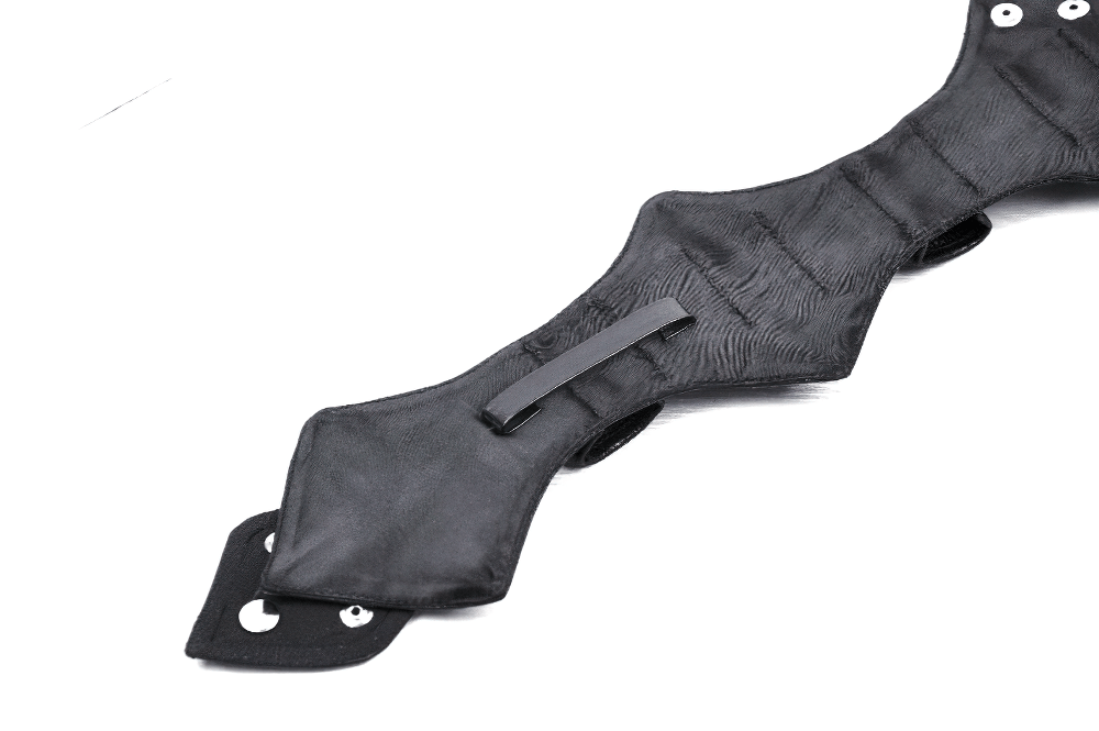Faux Leather Gothic Neck Harness with Rivet Detail