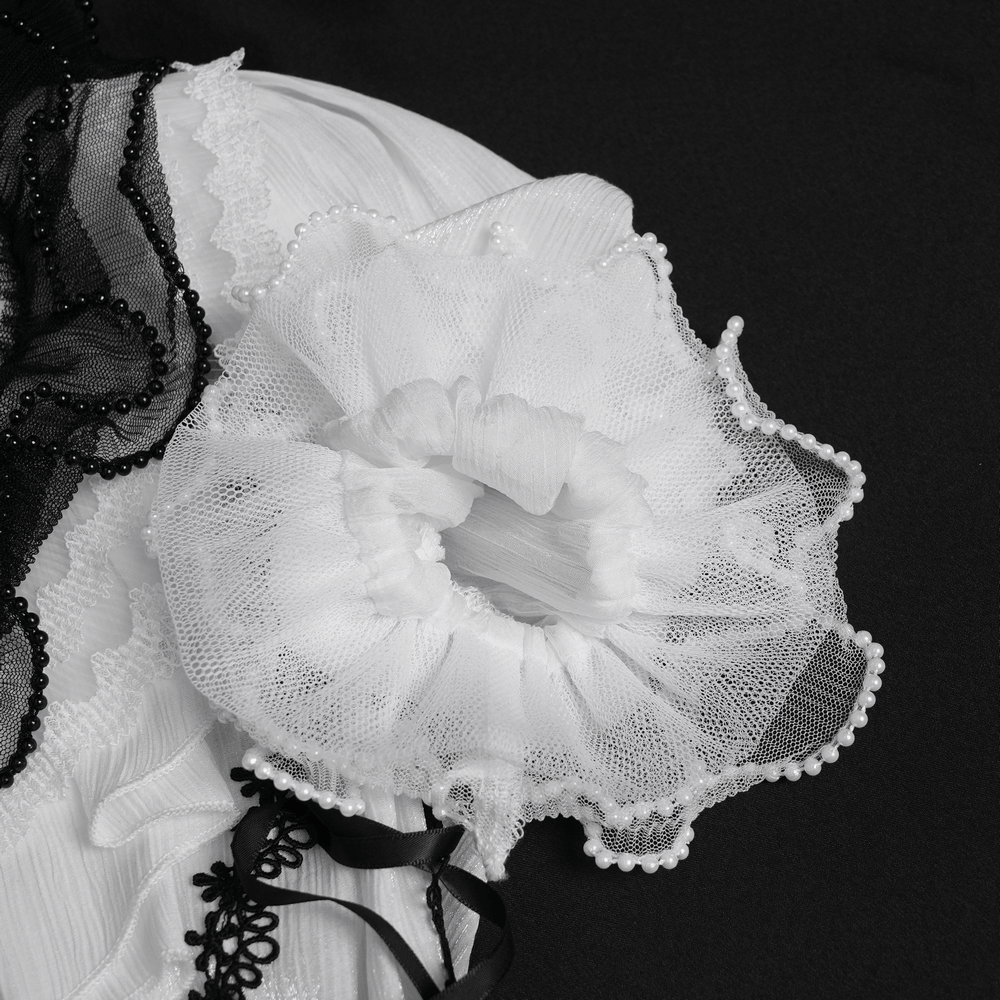 Female Victorian Blouse with Black Lace-Up Corset Back