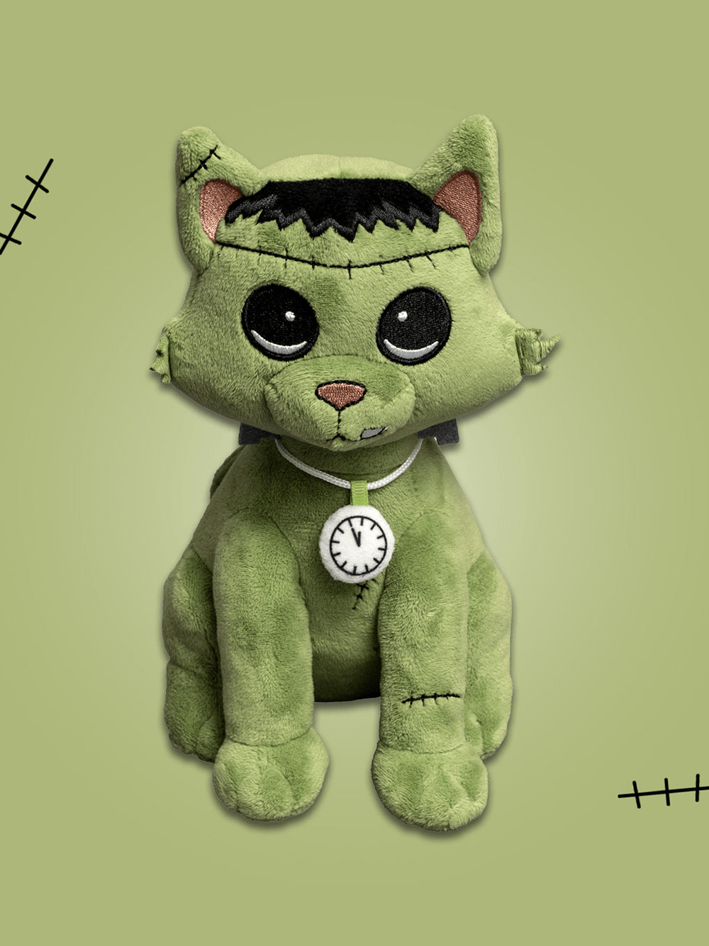 Frankenstein Cat Stuffed Toy Halloween Night Guardian