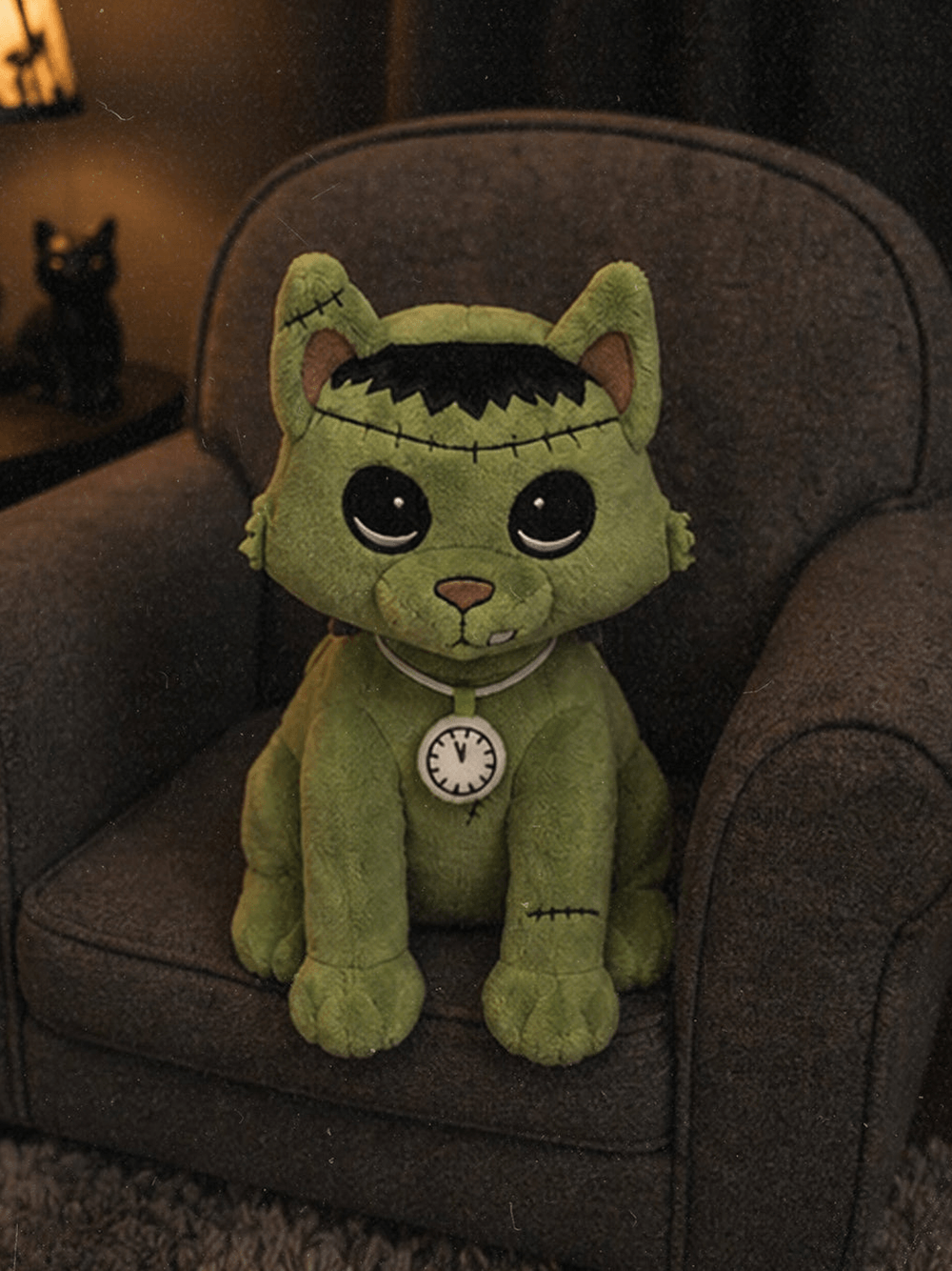 Frankenstein Cat Stuffed Toy Halloween Night Guardian