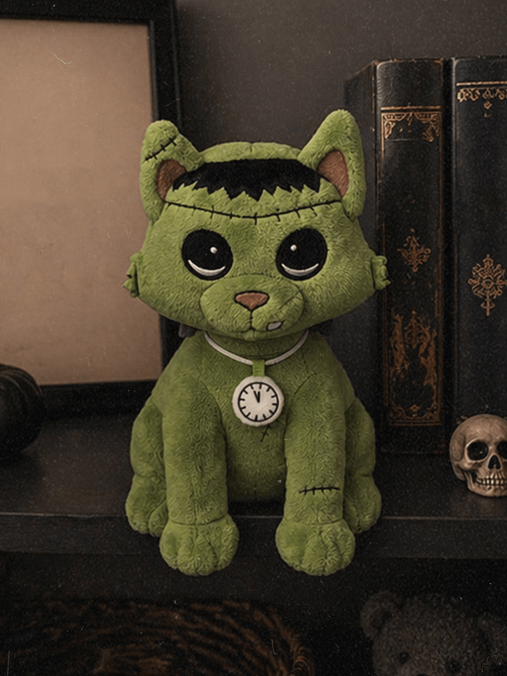 Frankenstein Cat Stuffed Toy Halloween Night Guardian