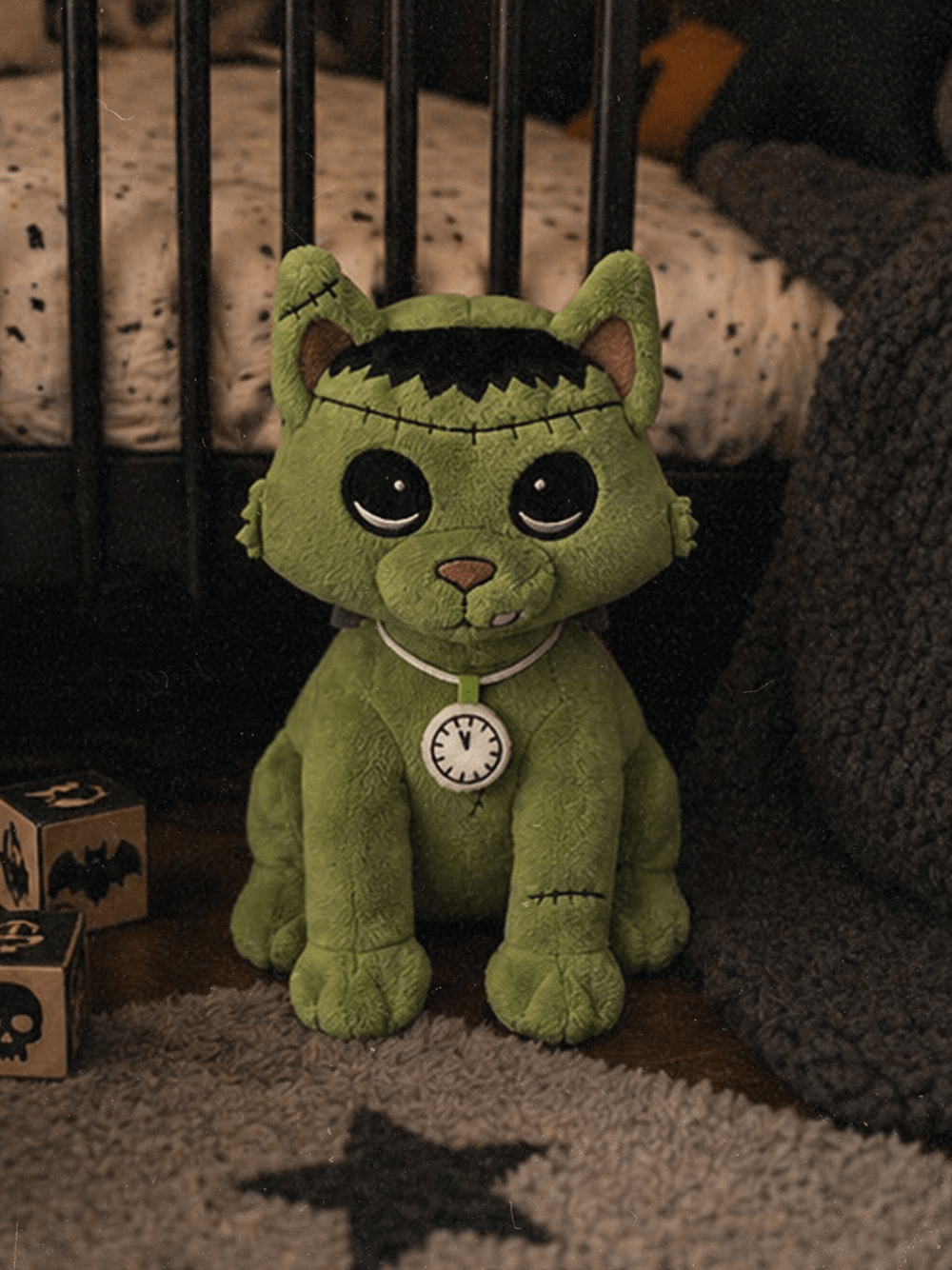 Frankenstein Cat Stuffed Toy Halloween Night Guardian
