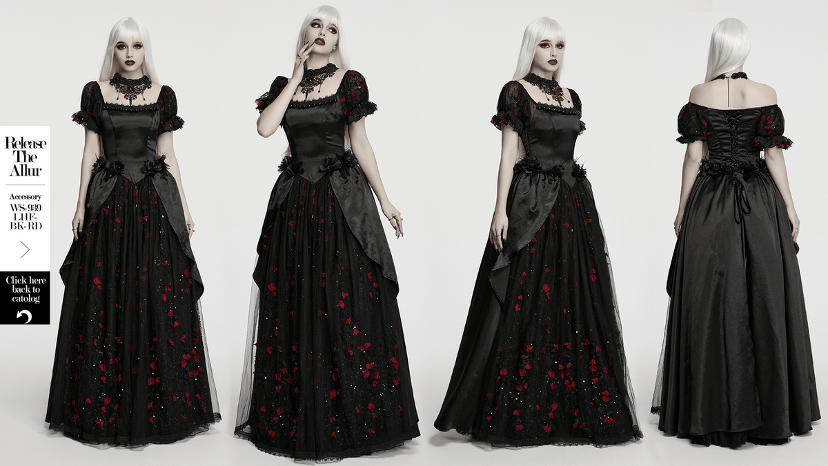 Gorgeous Rose Dress with Victorian Lace and Floral Details