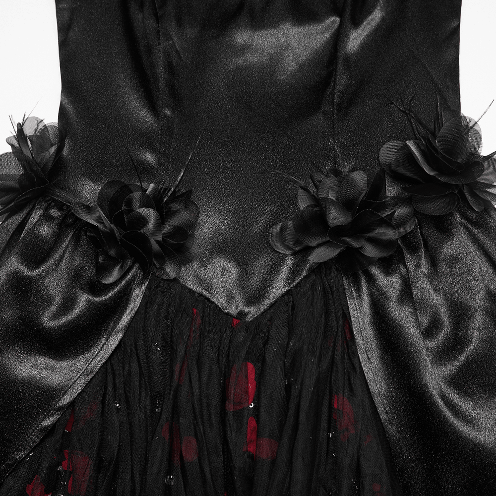 Gorgeous Rose Dress with Victorian Lace and Floral Details