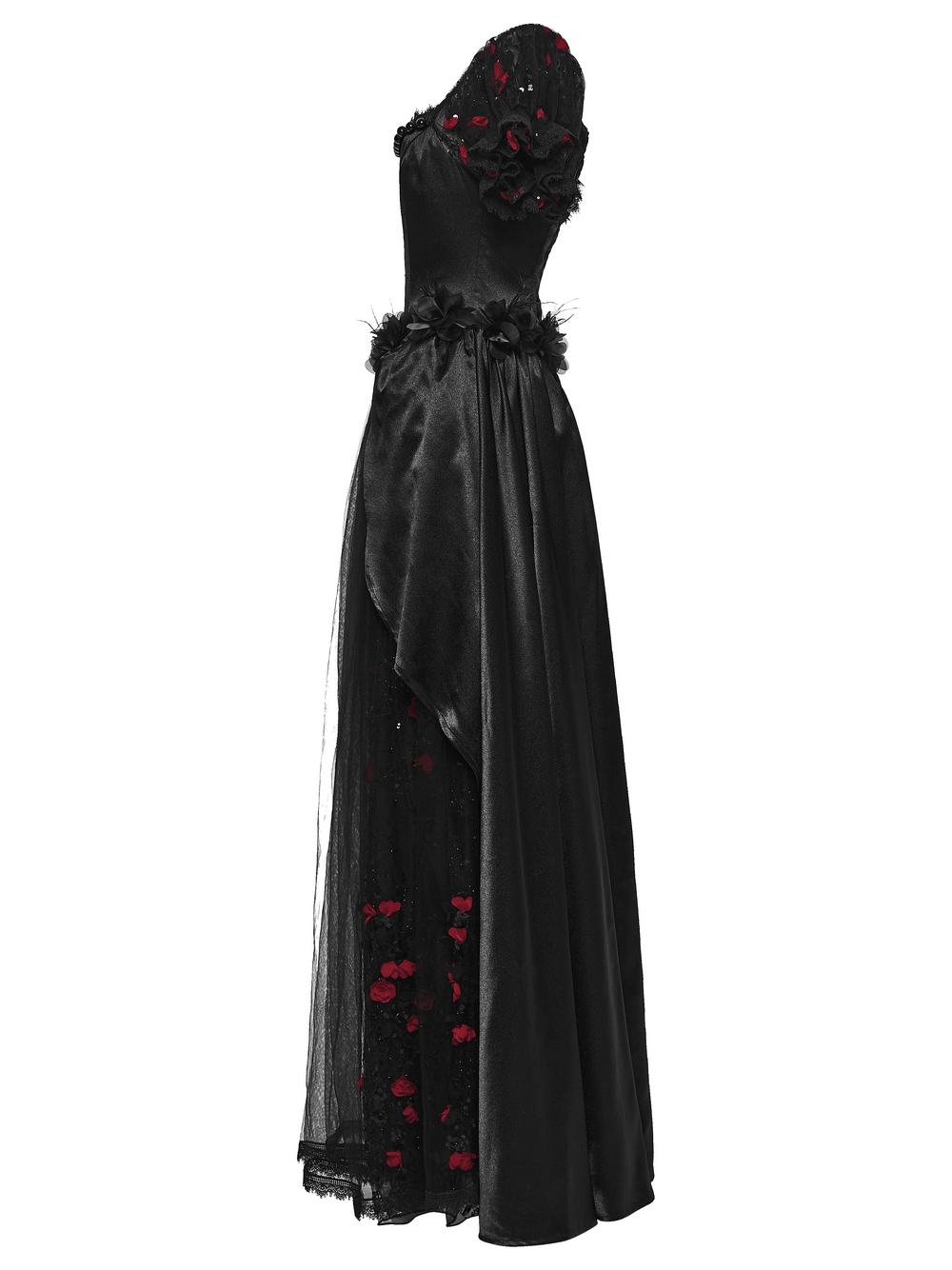 Gorgeous Rose Dress with Victorian Lace and Floral Details
