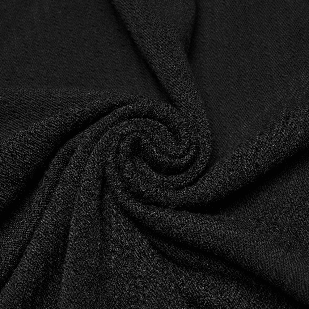 Goth Minimalist Sweatshirt with Shoulder Panels for Men