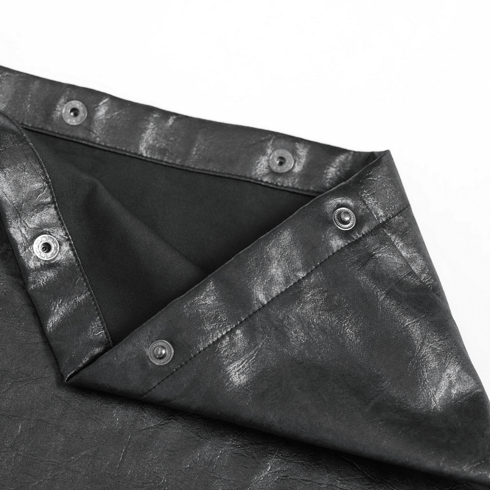 Goth Zip Pants with Detachable Chains and Wide Legs