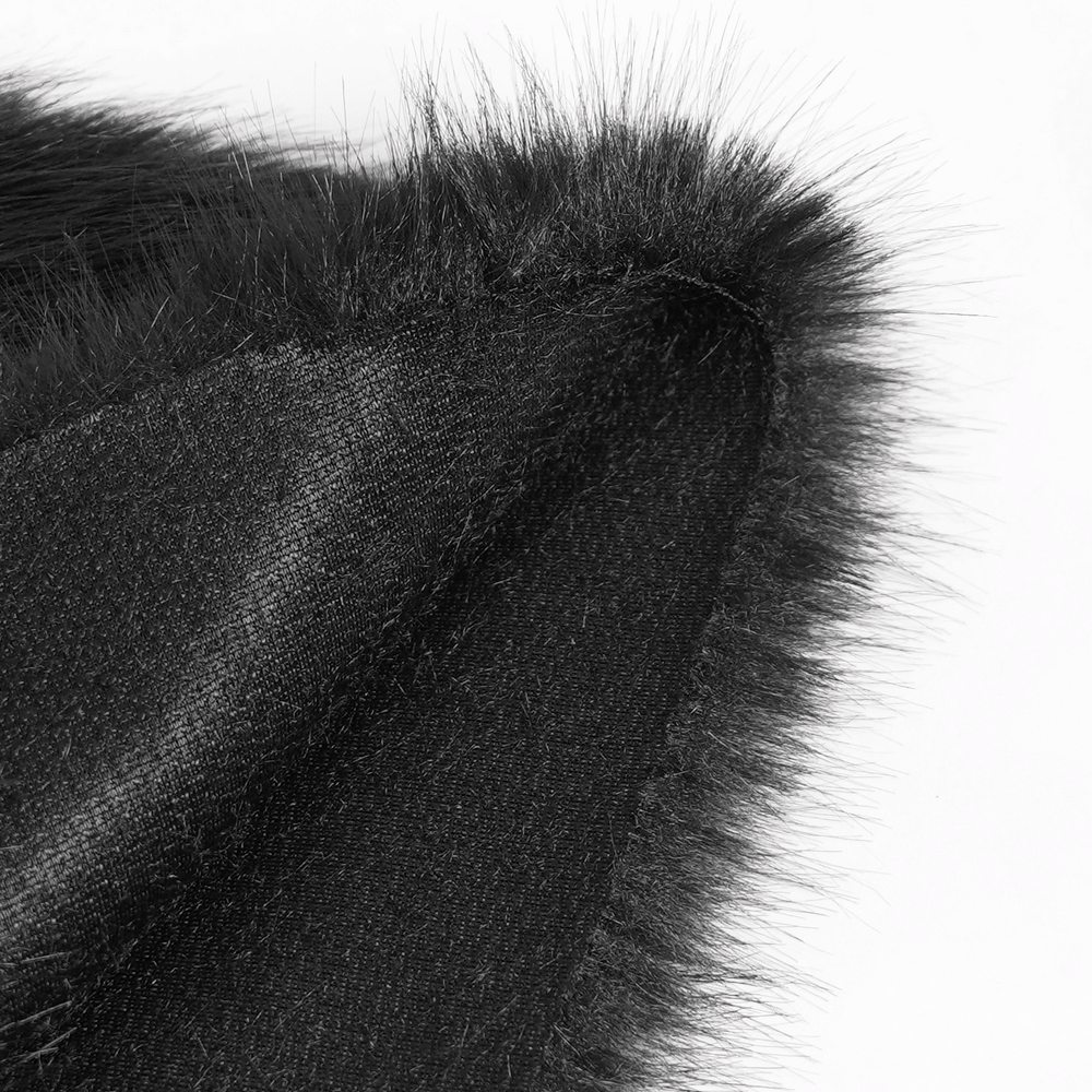 Gothic Black Leg Warmers with Chain Hardware Detail