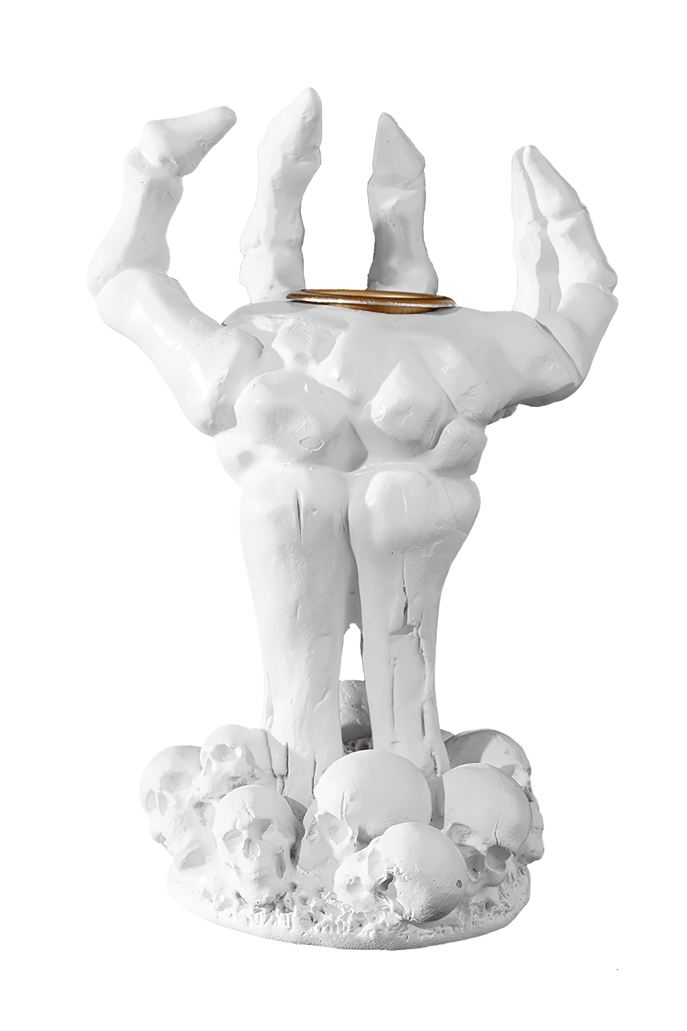 Gothic Claw Hand Skull Tealight Candle Holder
