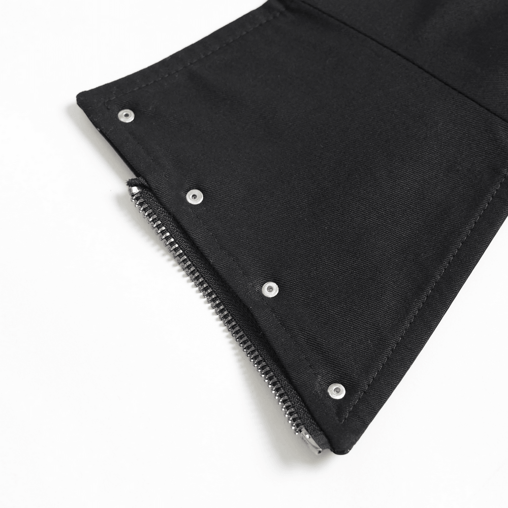 Gothic Corset Belt with Metal Cross Stud Details Trim