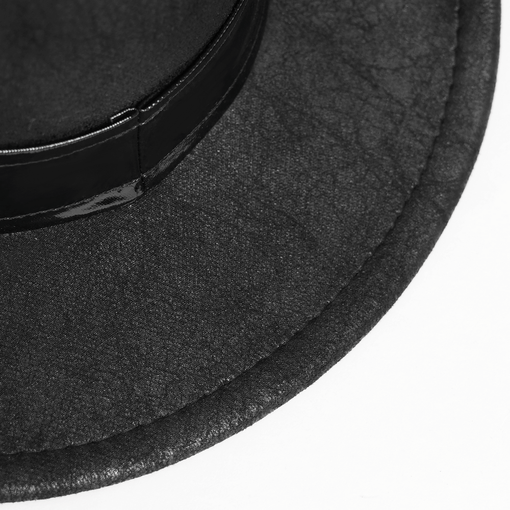 Gothic Cowboy Hat with Metal Bullets and Skull Design
