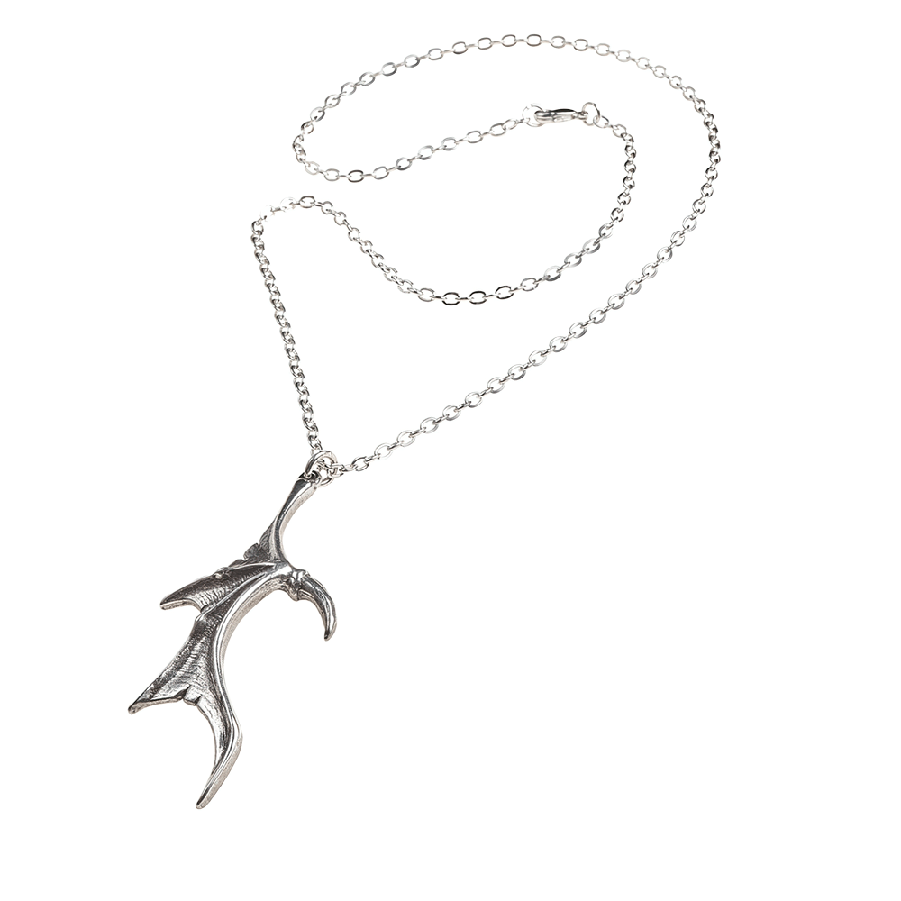 Gothic Dragon Wing Heart Pendant Set for Couples