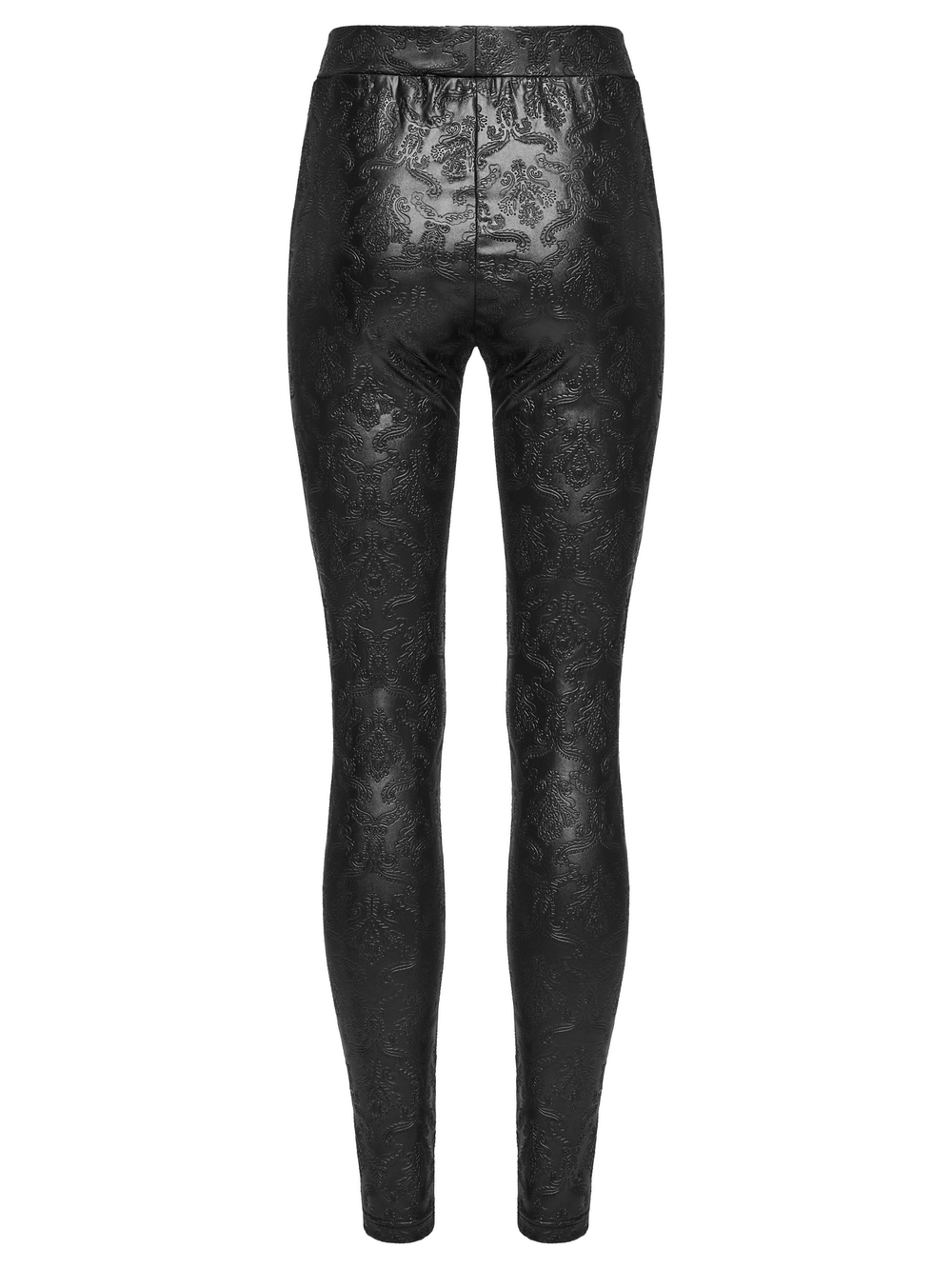 Gothic Embossed Hollow Out Leggings with Drawstrings