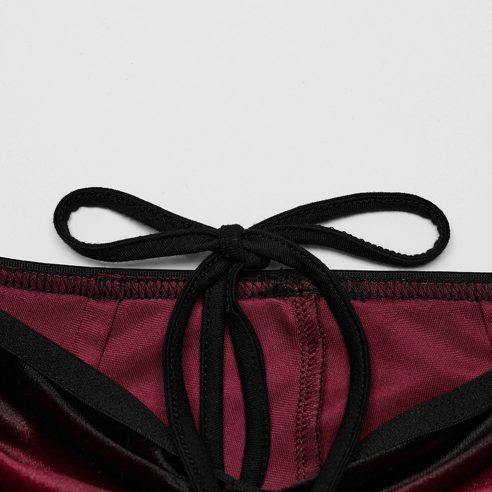 Gothic Gradient Velvet Flared Pants with Pleat Detail