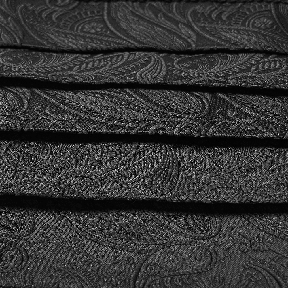 Gothic Jacquard Waist Belt with Pleated Front