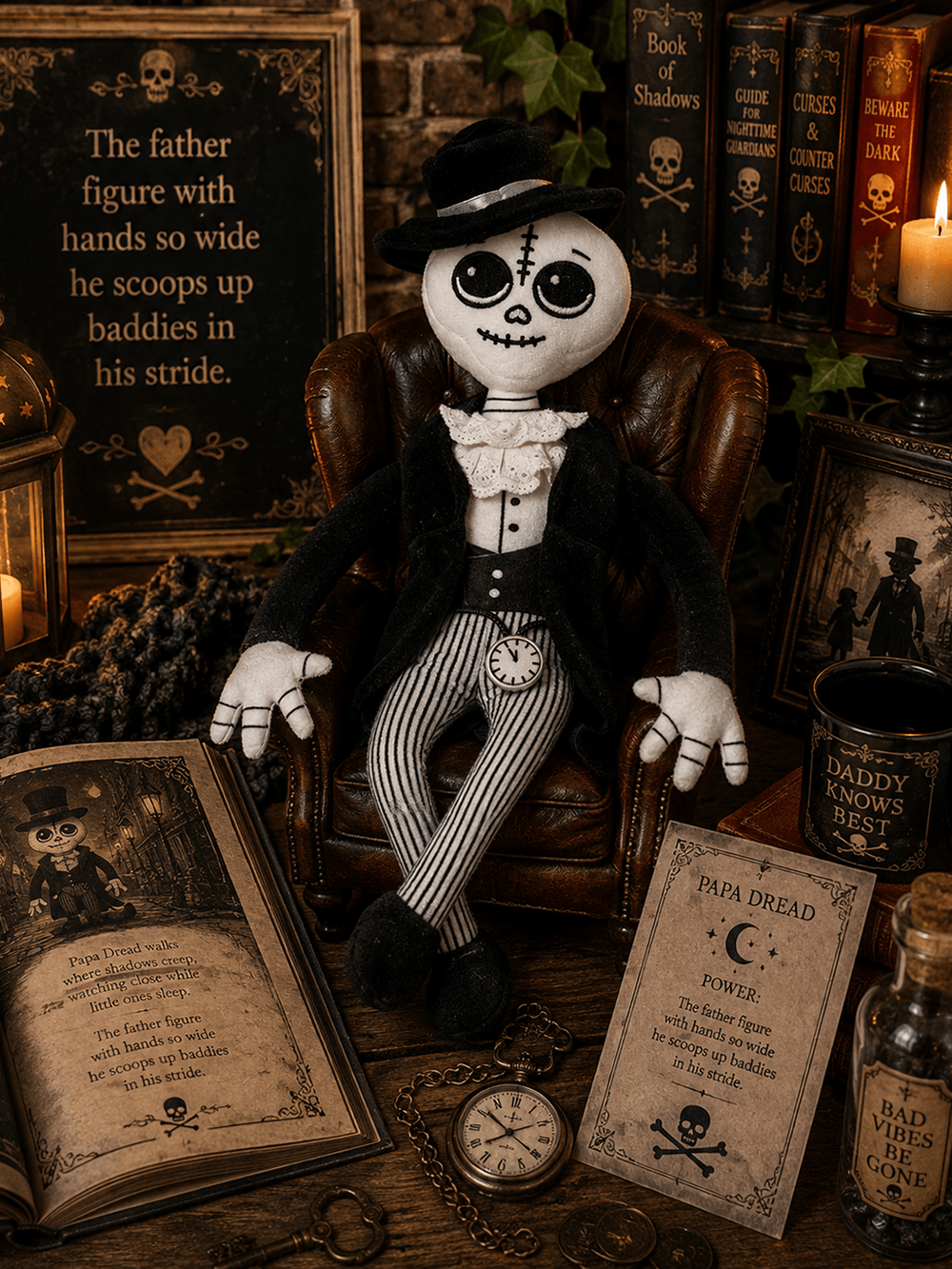 Gothic Papa Dread Halloween Guardian Plush Doll
