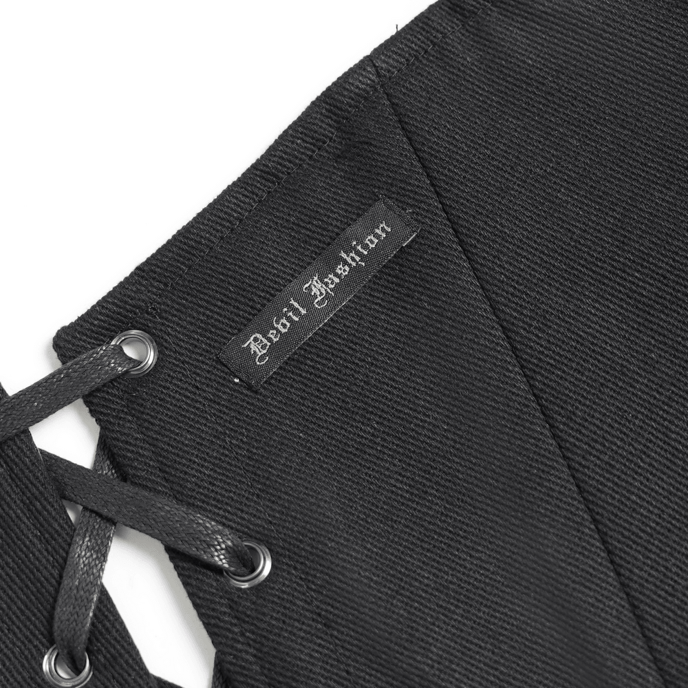 Gothic Patent Leather Corset Belt with Buckle Hardware