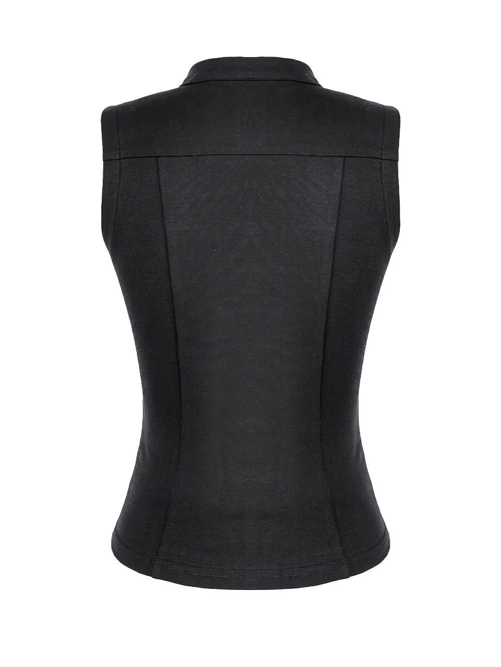 Gothic Pentagram Harness Black Sleeveless Top
