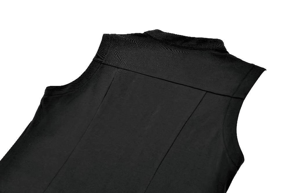 Gothic Pentagram Harness Black Sleeveless Top