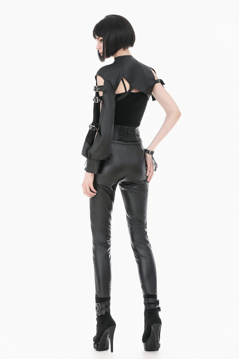Gothic Punk Utility Waist Belt with Double Cargo Pouches